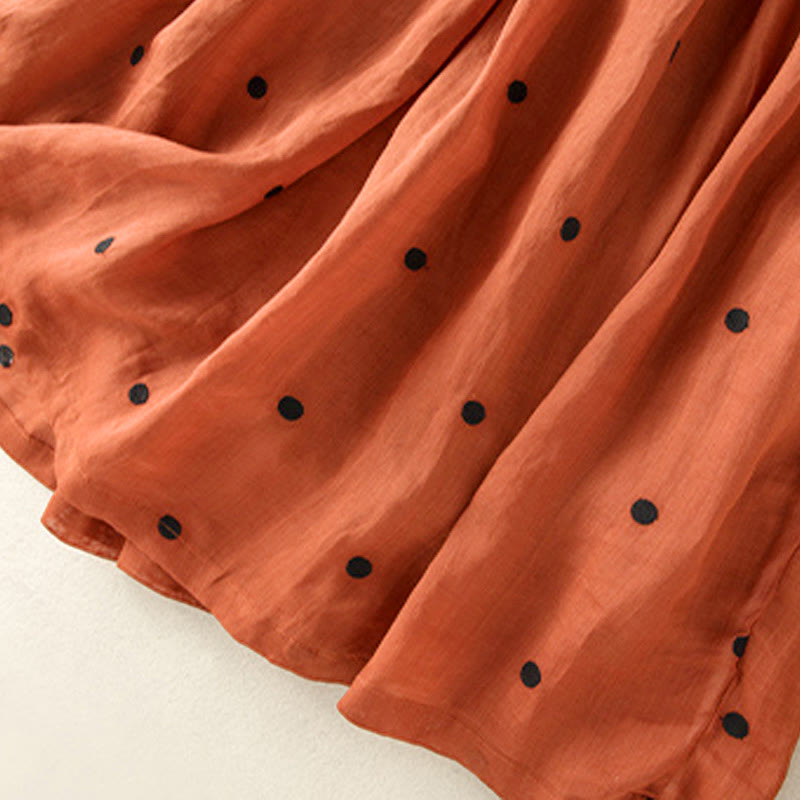 Falda plisada para mujer con estampado artístico de puntos vintage de Buddha Stones - image 31
