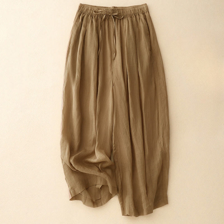 Pantalones casuales sueltos de doble capa Buddha Stones , de largo 7-8, para mujer, con bolsillos - Perú - US8-10，UK/AU12-14，EU40-42 (2XL) - image 0