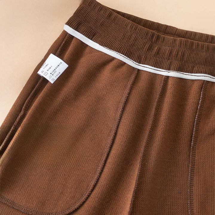 Pantalones anchos de algodón con bolsillos de Buddha Stones para mujer, color puro, otoño - image 7