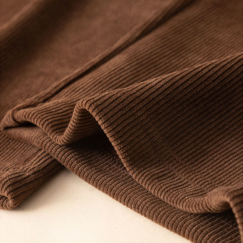 Pantalones anchos de algodón con bolsillos de Buddha Stones para mujer, color puro, otoño - image 8