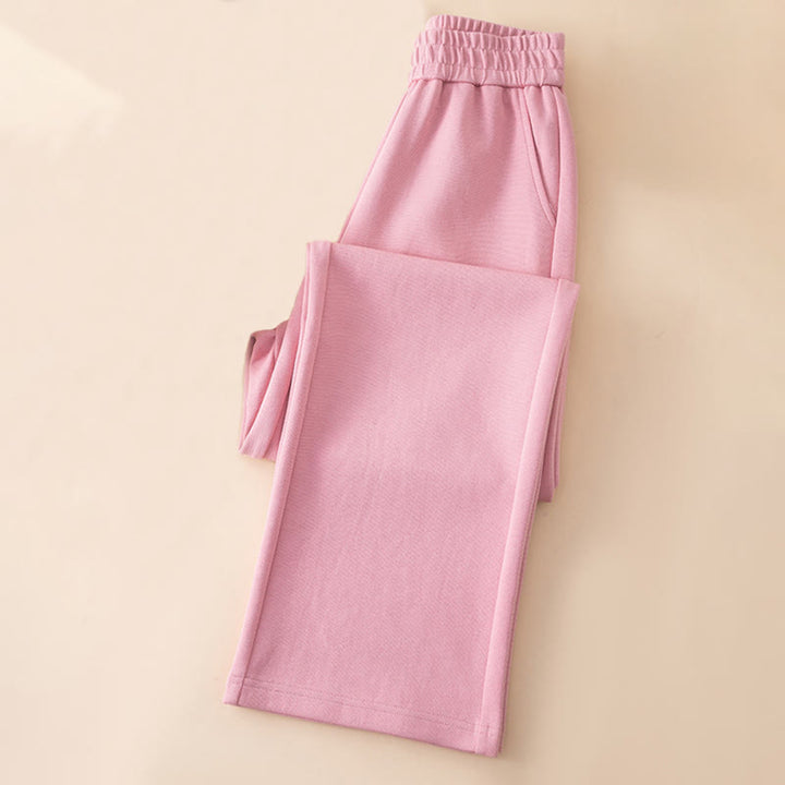 Pantalones de algodón con cintura alta, pierna ancha y bolsillos para mujer de Buddha Stones - image 15