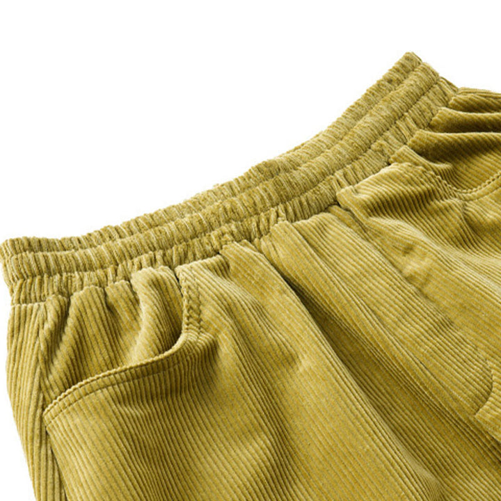 Pantalones de pana de algodón con diseño sencillo, hasta los tobillos, con bolsillos, para mujer, de Buddha Stones, para otoño - image 15