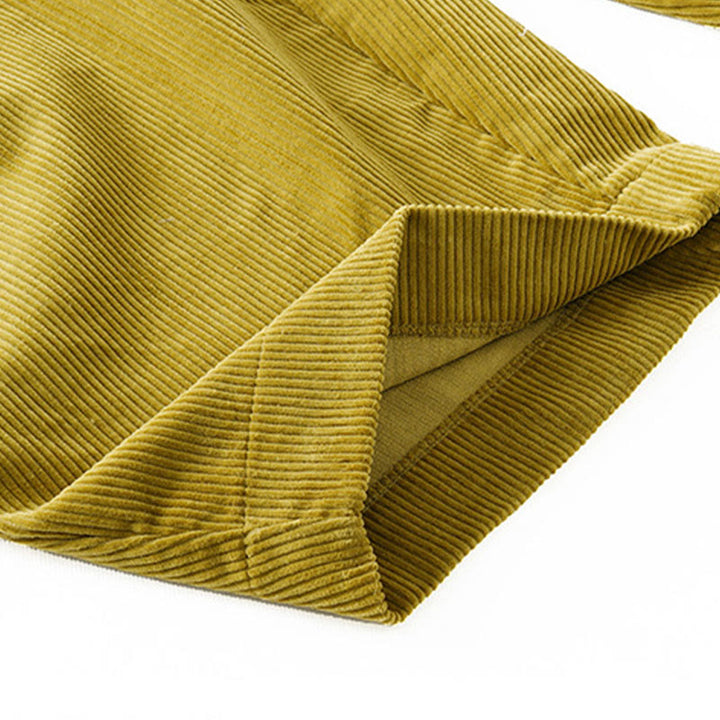 Pantalones de pana de algodón con diseño sencillo, hasta los tobillos, con bolsillos, para mujer, de Buddha Stones, para otoño - image 17