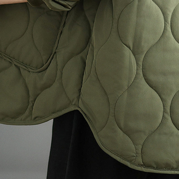 Chaqueta de algodón de manga larga con cremallera y bolsillos para mujer de Buddha Stones - image 9