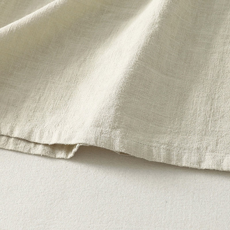 Vestido midi de algodón de manga larga con diseño de rana y cierre diagonal de Buddha Stones Spring - image 15