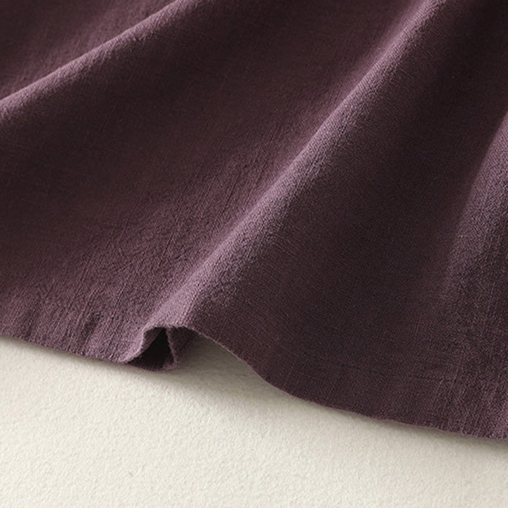 Vestido midi de algodón de manga larga con diseño de rana y cierre diagonal de Buddha Stones Spring - image 5