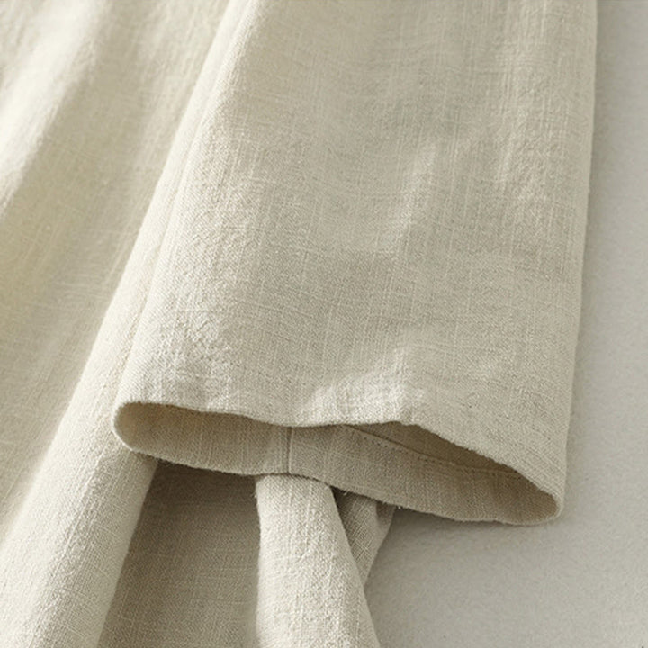 Vestido midi de algodón de manga larga con diseño de rana y cierre diagonal de Buddha Stones Spring - image 12