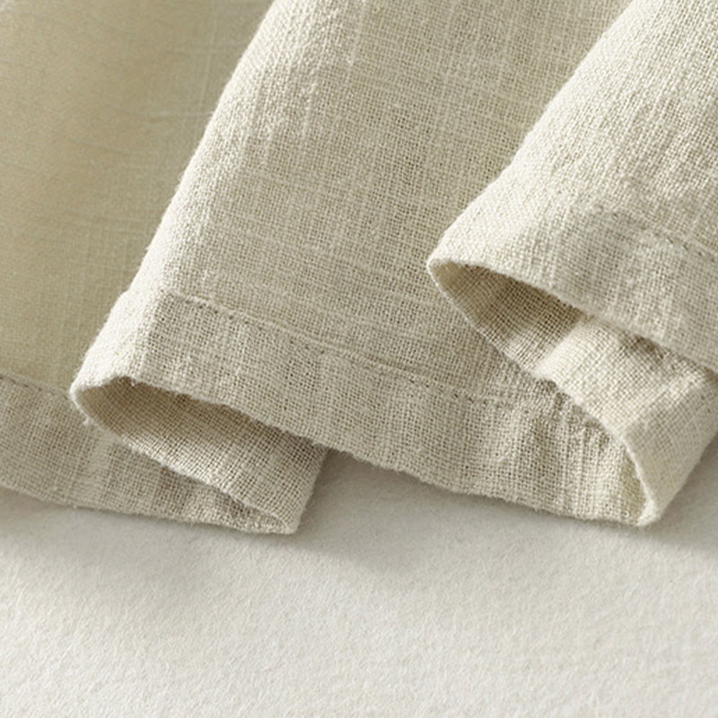 Vestido midi de algodón de manga larga con diseño de rana y cierre diagonal de Buddha Stones Spring - image 16