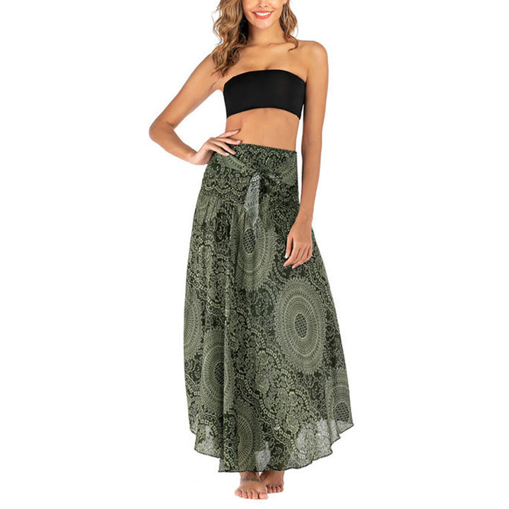 Piedras de Buda Dos Estilos Vestido Falda Flor Rosa de los Vientos Boho - image 4