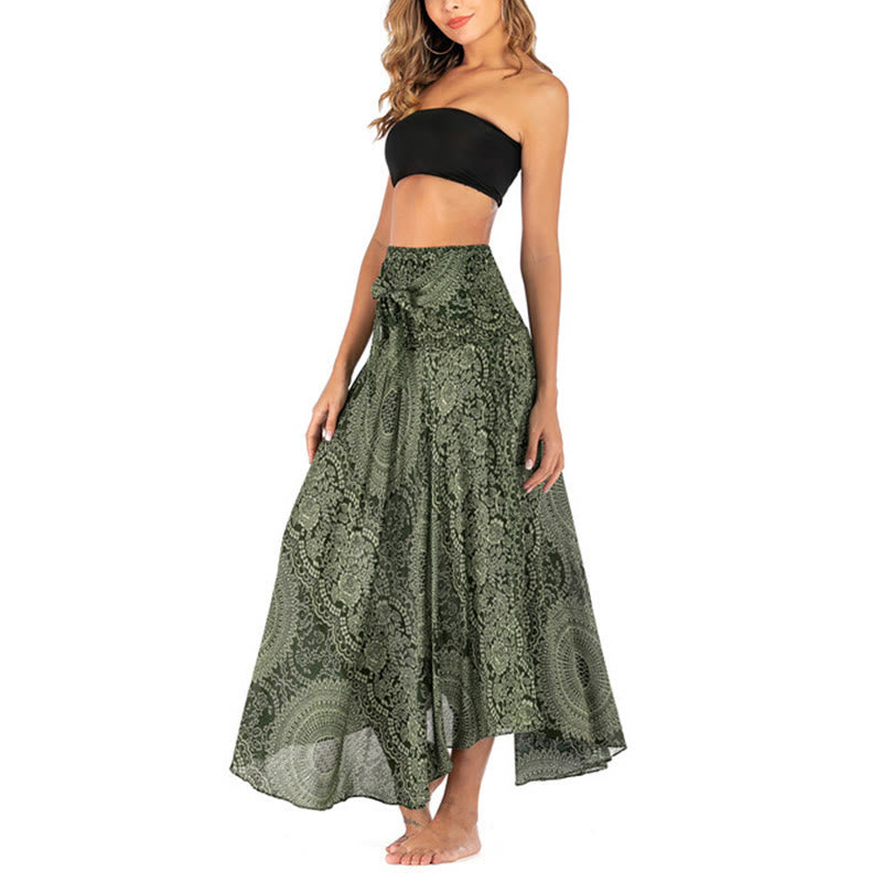 Piedras de Buda Dos Estilos Vestido Falda Flor Rosa de los Vientos Boho - image 5