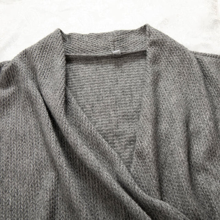 Chaqueta de algodón de manga larga para hombre con diseño de cuello irregular y liso con Buddha Stones - image 4