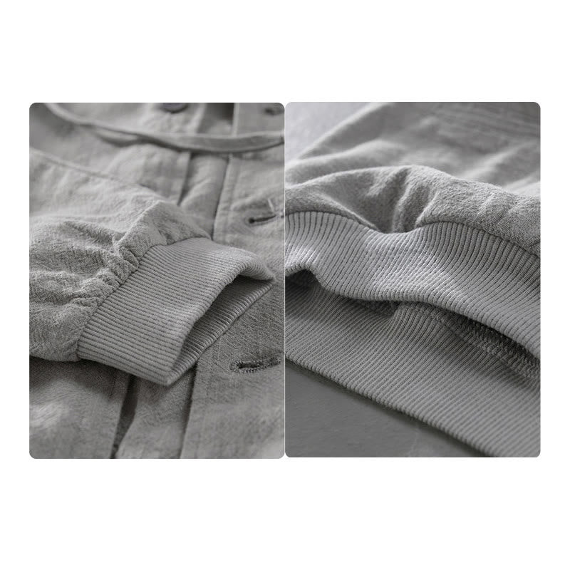 Sudadera con capucha y dobladillo acanalado con diseño de Buddha Stones para hombre, de manga larga, de algodón y lino, con bolsillos - image 4