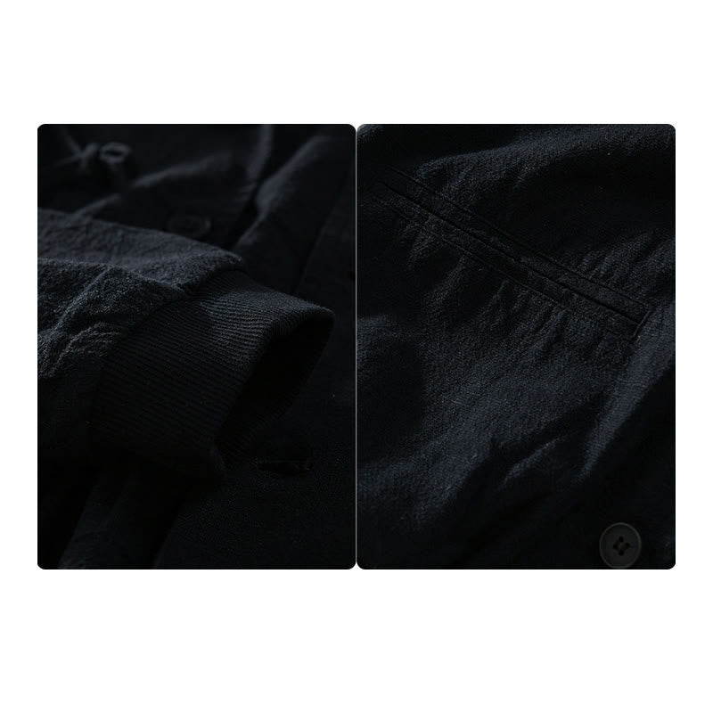 Sudadera con capucha y dobladillo acanalado con diseño de Buddha Stones para hombre, de manga larga, de algodón y lino, con bolsillos - image 14