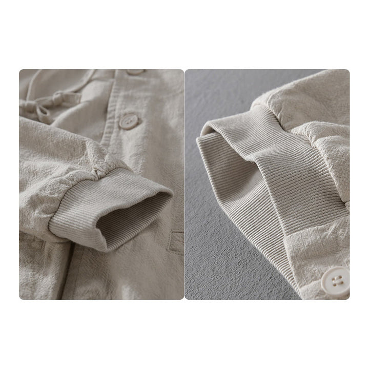 Sudadera con capucha y dobladillo acanalado con diseño de Buddha Stones para hombre, de manga larga, de algodón y lino, con bolsillos - image 10