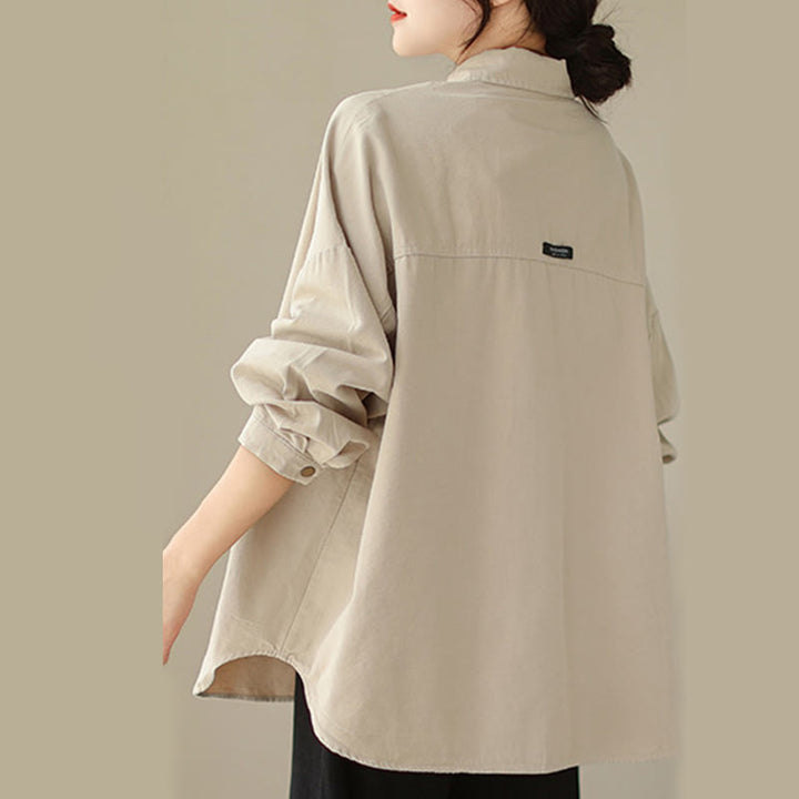 Chaqueta informal de manga larga con bolsillos para mujer, de color liso y con estampado de Buddha Stones - image 14