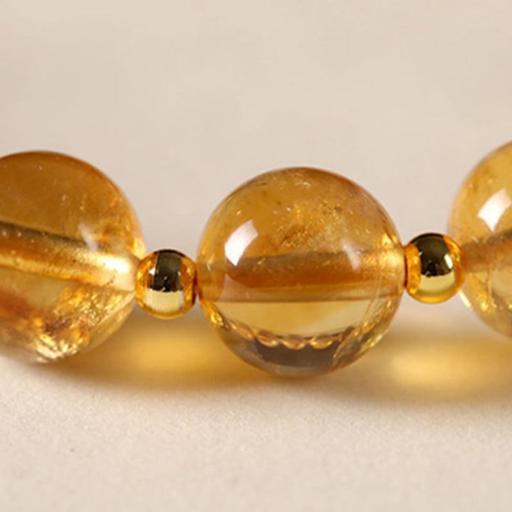 Pulsera de prosperidad con Buddha Stones, citrino natural, personaje Fu, bestia de la suerte - image 9