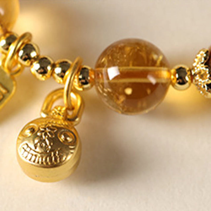 Pulsera de prosperidad con Buddha Stones, citrino natural, personaje Fu, bestia de la suerte - image 12
