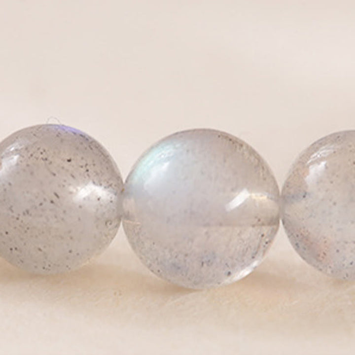 Pulsera con encanto de loto, piedra lunar natural y Buddha Stones - image 8