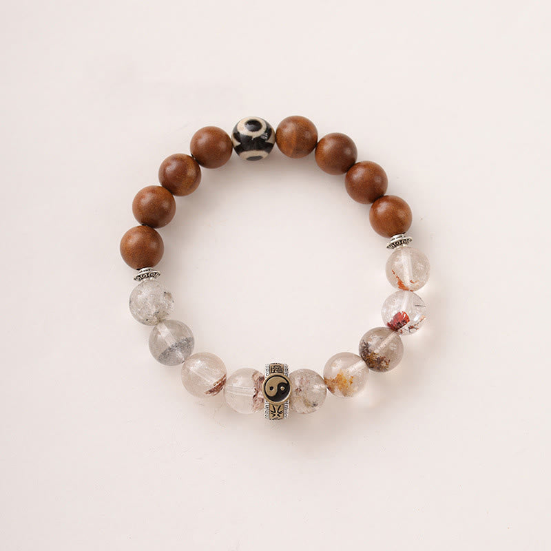 Pulsera de protección Yin Yang con fantasma rojo de madera impactada por rayos y Buddha Stones - image 9