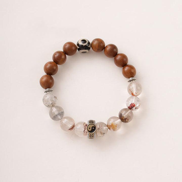 Pulsera de protección Yin Yang con fantasma rojo de madera impactada por rayos y Buddha Stones - image 9