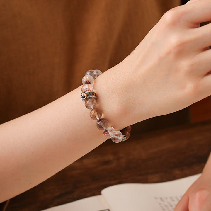 Pulsera de protección Yin Yang con fantasma rojo de madera impactada por rayos y Buddha Stones - image 15