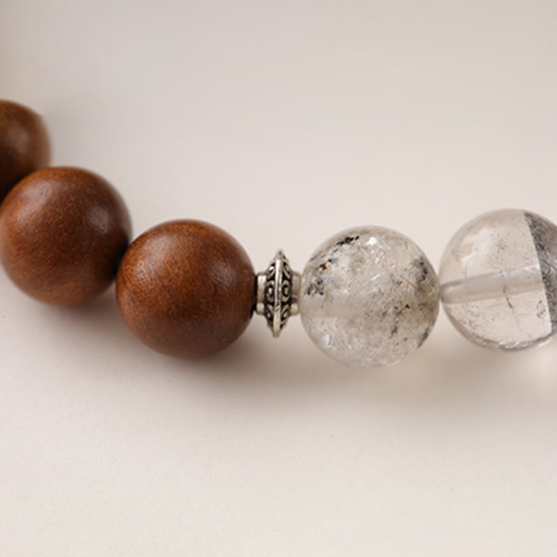 Pulsera de protección Yin Yang con fantasma rojo de madera impactada por rayos y Buddha Stones - image 11