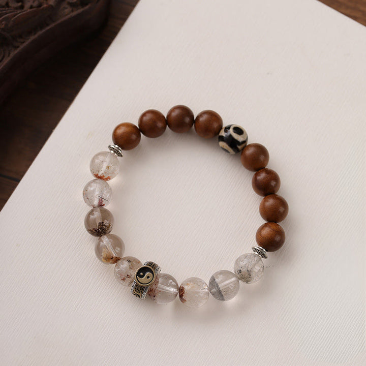 Pulsera de protección Yin Yang con fantasma rojo de madera impactada por rayos y Buddha Stones - image 8