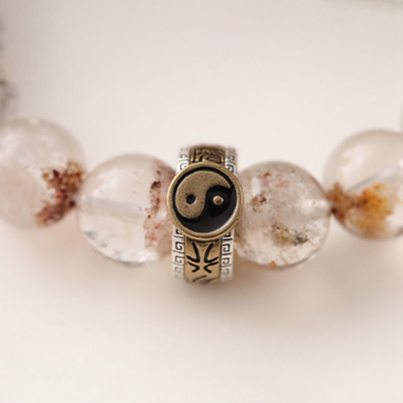 Pulsera de protección Yin Yang con fantasma rojo de madera impactada por rayos y Buddha Stones - image 12
