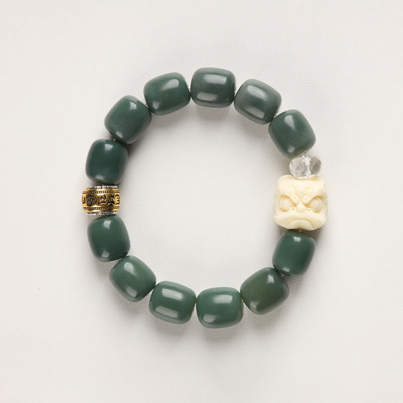 Pulsera de la paz con cabeza de león y semillas de Bodhi de Buddha Stones Om Mani Padme Hum - image 1