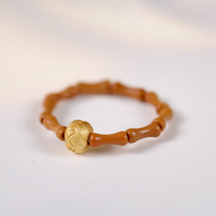 Anillo de fuerza interior con moneda de cobre y cuentas de hueso de olivo de Buddha Stones - image 10
