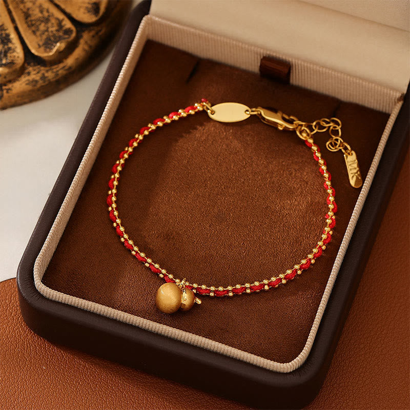 Buddha Stones de hilo rojo, cobre, latón y calabaza para la fuerza y ​​la riqueza - image 3