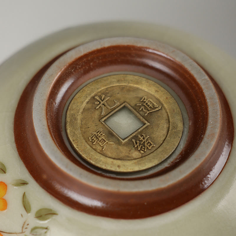 Taza de té de kung fu con forma de Buddha Stones en rama y monedas de cobre - image 5