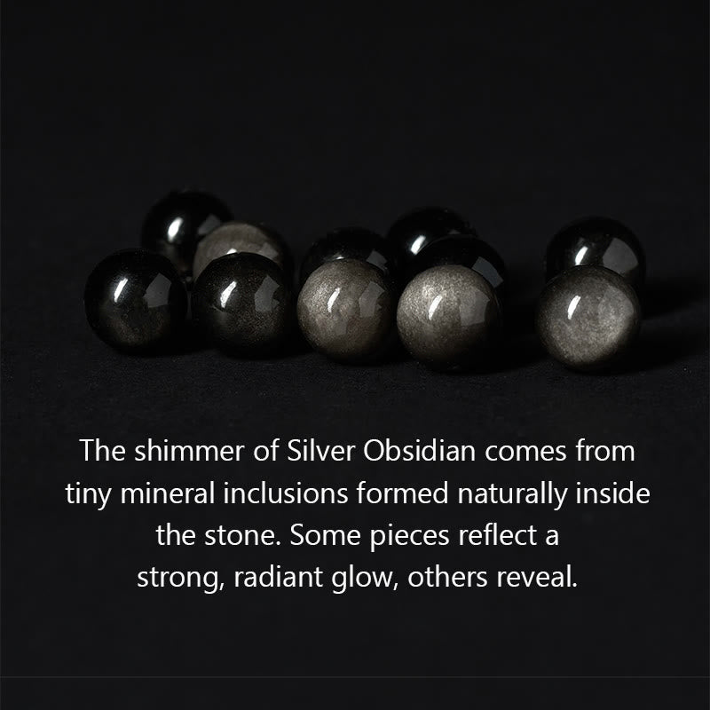 Buddha Stones Plata Natural Brillo Obsidiana Azul Ojo de Tigre Om Mani Padme Hum Pulsera de Comunicación - image 5