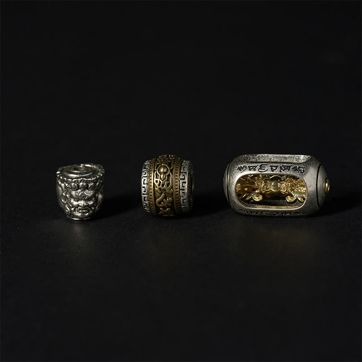 Buddha Stones con tres caras, obsidiana, ojo de tigre, brillo plateado y Om Mani Padme Hum - image 10