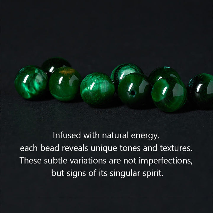 Pulsera de protección Om Mani Padme Hum con Buddha Stones, jaspe gris natural, jaspe Kambamba, ojo de tigre - image 6