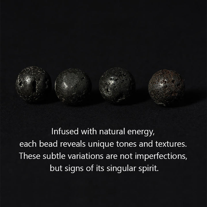 Buddha Stones Brillo plateado Obsidiana Roca de lava Jaspe gris Om Mani Padme Hum Vajra Pulsera calmante - image 5