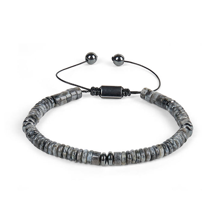 Pulsera de cuerda de fuerza con Buddha Stones, obsidiana negra pequeña, aventurina verde, jaspe gris, ojo de tigre - image 11