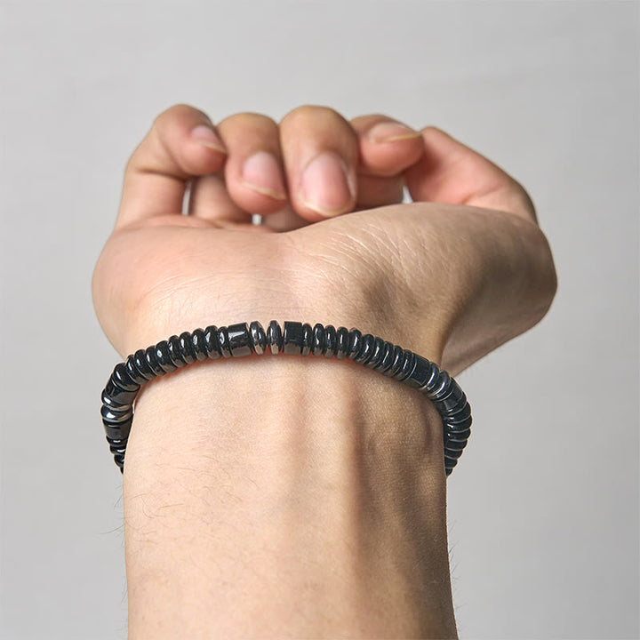 Pulsera de cuerda de fuerza con Buddha Stones, obsidiana negra pequeña, aventurina verde, jaspe gris, ojo de tigre - image 3
