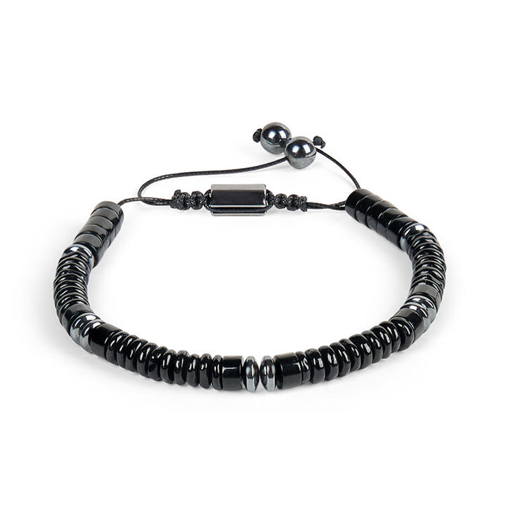 Pulsera de cuerda de fuerza con Buddha Stones, obsidiana negra pequeña, aventurina verde, jaspe gris, ojo de tigre - image 4