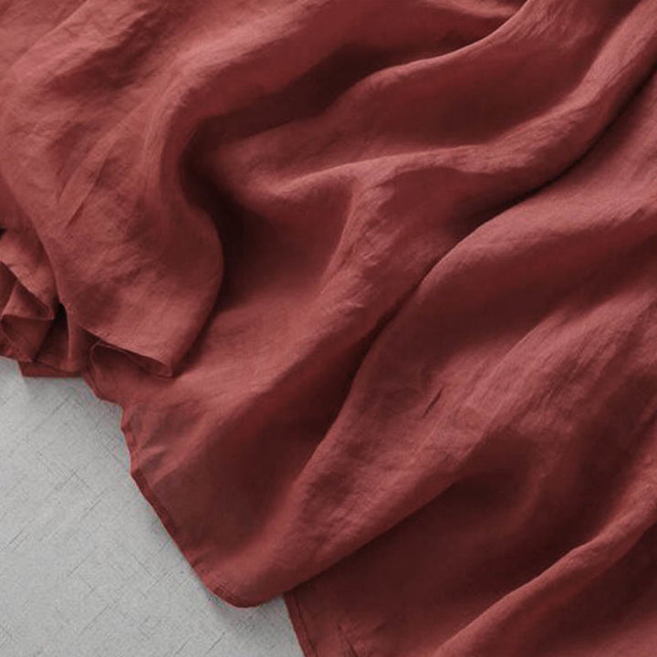 Vestido midi con bolsillos, mangas abullonadas y bordado de Buddha Stones - image 5