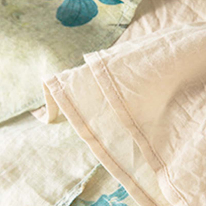 Vestido midi con estampado floral en contraste de color y media manga con bolsillos de Buddha Stones - image 12