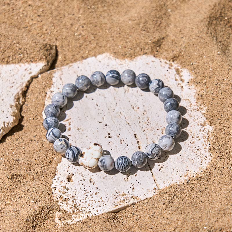 Pulsera de elefante de fuerza espiritual con Buddha Stones y varias piedras naturales - image 22