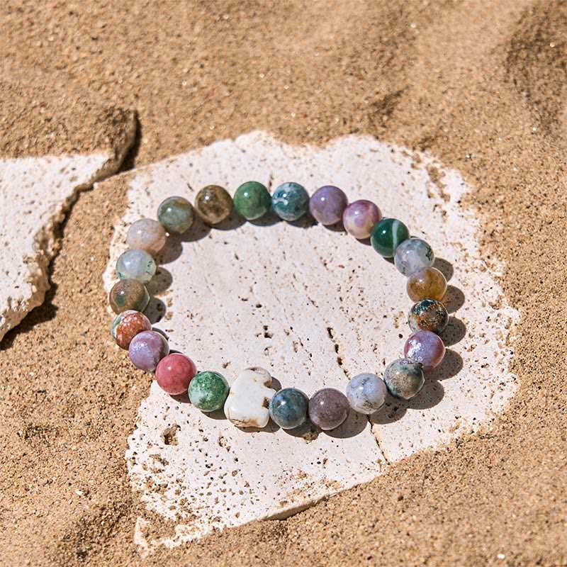 Pulsera de elefante de fuerza espiritual con Buddha Stones y varias piedras naturales - image 30