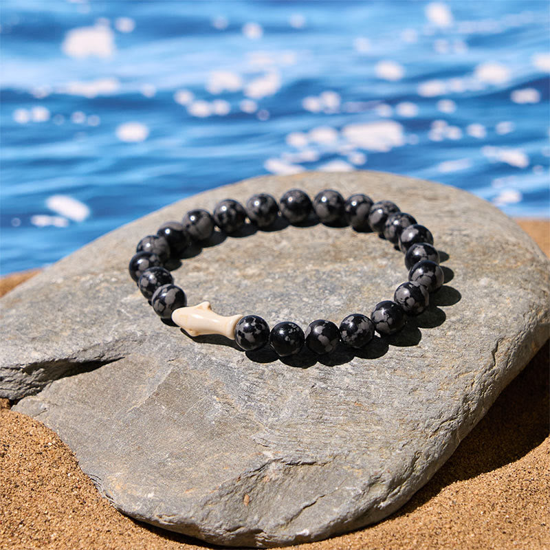 Pulsera de la sabiduría del tiburón con piedra de ágata natural de Buddha Stones Stones - image 2