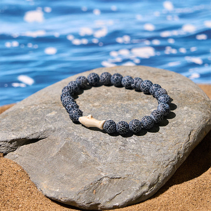 Pulsera de la sabiduría del tiburón con piedra de ágata natural de Buddha Stones Stones - image 9