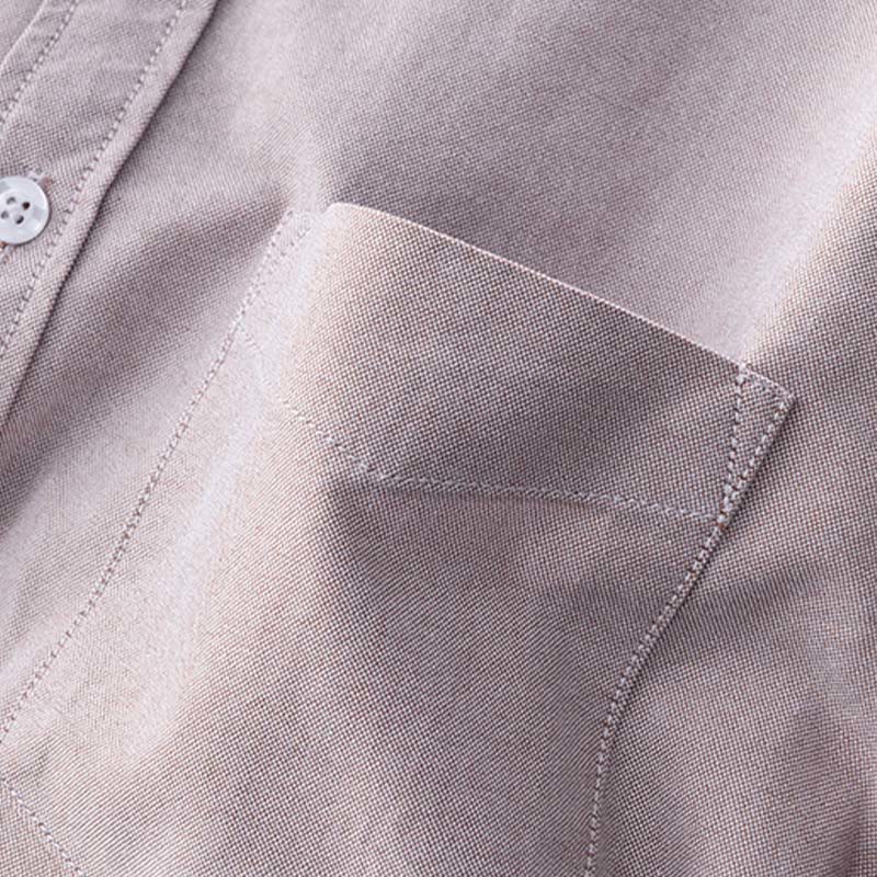 Camisa de algodón para hombre con diseño de botones y manga larga en color liso con Buddha Stones - image 17