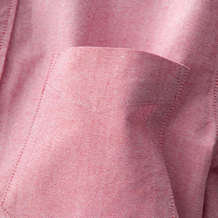 Camisa de algodón para hombre con diseño de botones y manga larga en color liso con Buddha Stones - image 22