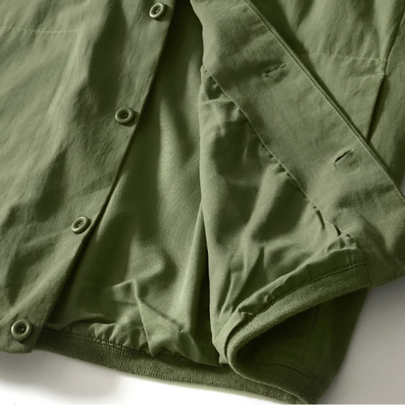 Camisa de algodón con botones y bolsillos para hombre, de manga larga, color liso, con estampado de Buddha Stones. - image 26