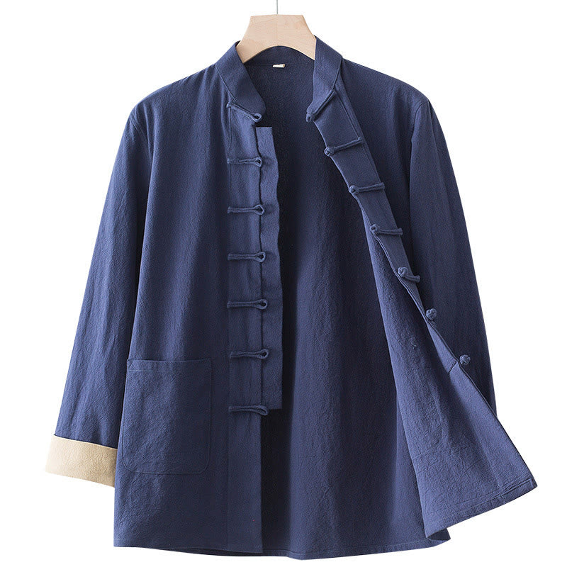 Camisa de algodón para hombre con diseño de rana y manga larga con Buddha Stones - image 16