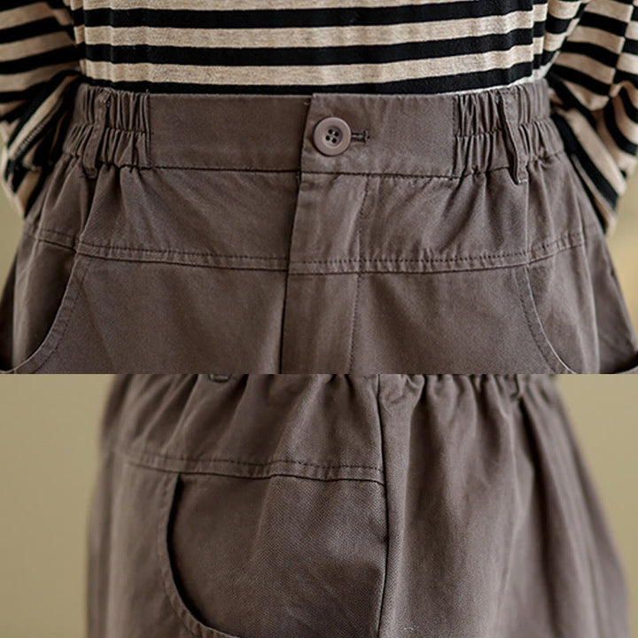 Pantalones harén de algodón y poliéster para mujer, informales, con bolsillos y botones, de Buddha Stones, de 7 a 8 largos - image 7